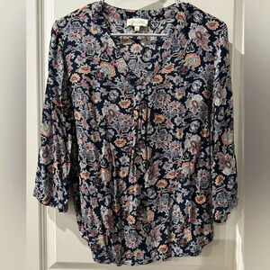 LUCY & LAUREL ANTHROPOLOGIE EUC FLORAL BLOUSE